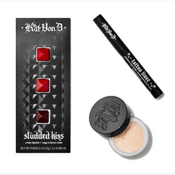 Kat von D birthday set eyeliner, powder, lipsticks - Picture 5 of 6